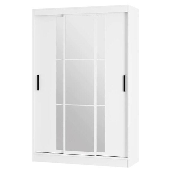 Шкаф-купе «Тайм» ШКК-03 с зеркалом, 3 дверцы, белый (1310х500х2000)